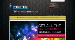 Desktop Screenshot of ozpartyhire.com.au